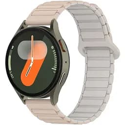 Ремінець DK CDK для Garmin Vivomove Style 20mm Silicone Shaped Magnetic Band (018822) (pink sand / grey) - мініатюра 3