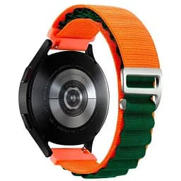 Ремінець для Garmin Forerunner Vivo Active 3 Venu Venu Sq Venu Sq 2 Venu 2 Plus Vivo Move - оранжево-темно-зелений Watchbands NormalCloth Wave ширина кріплення 20мм нейлоновий (W26-3WB2033623