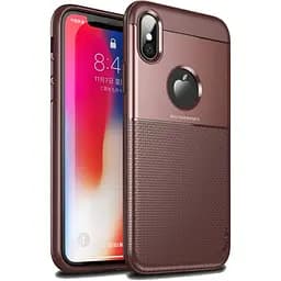 Чохол-накладка iPaky Shield Series/Elegant Grid Design TPU Hybrid Case Apple iPhone XS Max Brown