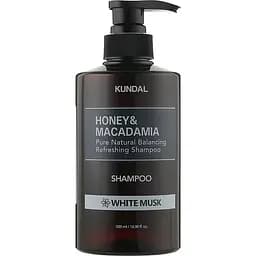 Шампунь для волосся Kundal Honey & Macadamia White Musk з ароматом білого мускусу натуральний 500 мл