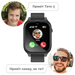 Дитячий смарт-годинник JETIX G99 зі змінним корпусом, GPS, 4G Відеодзвінком і вологозахистом (Black) - мініатюра 6
