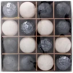 Набір ялинкових куль Chomik мікс 6 см 16 шт. чорний (5900779853140_2)