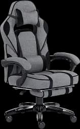 Геймерське крісло GT Racer сіре з чорним (X-2749-1 Fabric Gray/Black Suede) - мініатюра 3