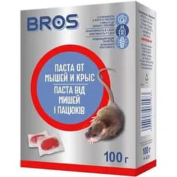 Родентицид Bros от мышей и крыс паста 100 г (182815)