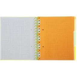 Зошит на пружині Buromax Neon В5 (170x205) 120 аркушів 3 PVC розділювачі жовтий (BM.24359911-08) - мініатюра 3