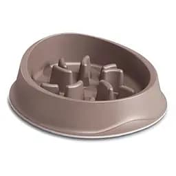 Миска Stefanplast Chic для медленного кормления, 0.5 л, бежевый
