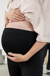 Теплі лосини для вагітних в рубчик Вrighton M (44) Lullababe Чорний - мініатюра 5