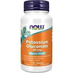 Глюконат калію Now Foods Potassium Gluconate 99 мг 100 таблеток