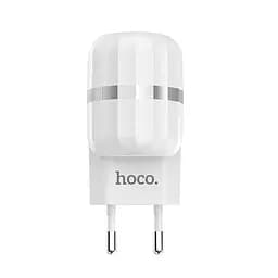 Мережевий зарядний пристрій 2USB Hoco C41A 2.4A White + USB Cable XiaomicroUSB