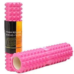 Массажный ролик Cornix EVA 45 x 14 см (валик, роллер) XR-0332 Pink