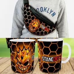 Подарочный набор :Сумка-бананка+ Кружка стендофф2 "Standoff 2" детский,для мальчика (00188)