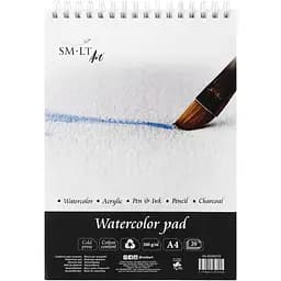 Альбом на спіралі для акварелі А4 260г/м2 20л середнє зерно мікроперфорація SM-LT Art