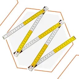 Лінійка дерев'яна складна Polax 1 м 24.5х9.2х8.2 см (38-071)
