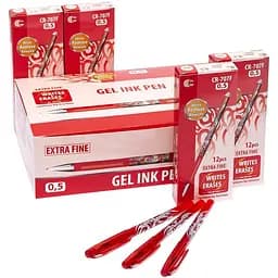 Ручка С пише-стирає червона 12 шт в кор. CR-707F червона(93343)