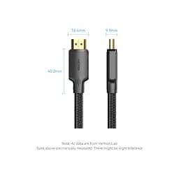 Кабель мультимедійний HDMI M to HDMI M 2.0m 4K cotton braided black Vention (ALLBH) - мініатюра 7