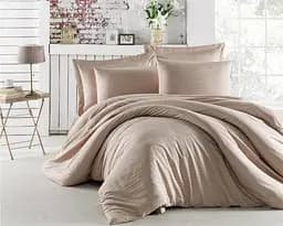 Постільна білизна Charlotte Cappucino Сатин-Stripe / простирадло на резинці 180x200см Cotton Shine pbe0052114