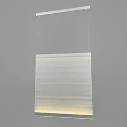 Підвісна LED-люстра з білим текстильним корпусом 75х70 см 4000K Line F Арт. MJ444-700*750 WT+WT