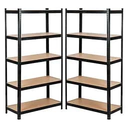 Стелаж 4P StrongShelf 180х65х40см чорний навантаження 175кг/полицю - мініатюра 1