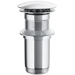 Донний клапан для умивальника Corsan click-clack хром без переливу MU03CH, Хром