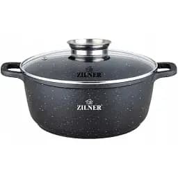 Кастрюля с крышкой Zilner ZL-9003 мраморное антипригарное гранитное покрытие 20 см 2.3 л