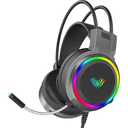Наушники Aula S608 Wired черный (6948391235509) RGB подсветка проводное подключение встроенный микрофон
