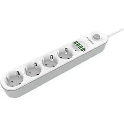 Подовжувач Gelius Pro PowerStrip G-Power GP-PS-001 4 ports 220 V/4 USB 3.4 A 2 m White