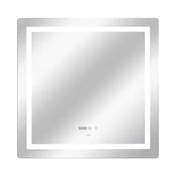 Дзеркало Qtap Mideya 800x800 з LED-підсвічуванням Touch, з антизапотіванням, з годинником, диммером яскравості QT2078NCF8080W - мініатюра 4