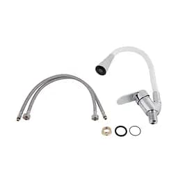 Змішувач для кухні Lidz Tani 008F3 з гнучким виливом (k40) LDTAN008F3WCR37037 White / Chrome - мініатюра 5