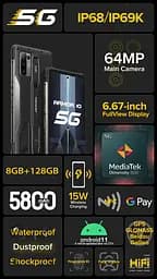 Смартфон Ulefone Armor 10 5G 8/128Gb Black [65296] - мініатюра 3