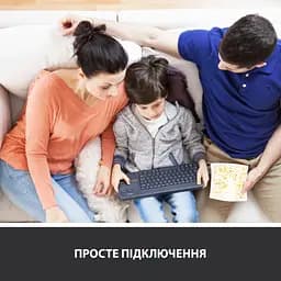 Клавіатура Logitech K400 Plus Touch Wireless UA Black (920-007145) - мініатюра 5