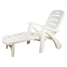 Шезлонг складаний Market Union 185х75х100 см білий (958725)