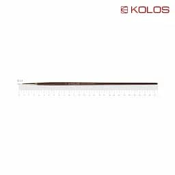 Пензель синтетика кругла Snow 1098R №000 довга ручка Kolos - мініатюра 4