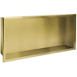 Встраиваемая полка Rea 30x60 brushed gold с ободком REA-05608, Золотой
