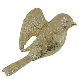 Елочная игрушка MIS LT Птичка 8х6х4 см золотой