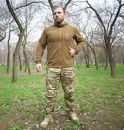 Куртка тактична Klost Double Weave HOOD койот
