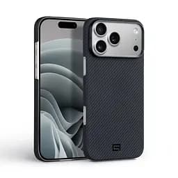 Чехол ArmorStandart BlackIcon Aramid Twill MagCase для Apple iPhone 17 Pro Max Black (ARM90150) - мініатюра 2