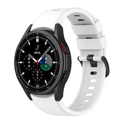 Браслет RiccoOne для Samsung Galaxy Watch 5 - білий ширина кріплення 20мм силікон Watchbands (W28-9WB12227561) - мініатюра 2