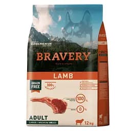 Сухий корм для собак середніх і великих порід з ягнятком Bravery Dog Lamb Adult Large/Medium 12 кг
