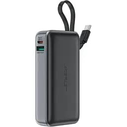 Зовнішній акумулятор Acefast M7 PD30W power bank with cable 10000mAh, Black (6974316283379)