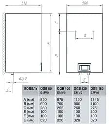 Водонагрівач GORENJE OGB 100 SMV9 (OGB100E4) (409811) - мініатюра 2