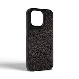 Кожаный чехол для Apple iPhone 14 Pro Max, Harder Virgin Mermaid, черный, термополиуретан ТПУ + экокожа с морской чешуйчатой текстурой, панель, защита корпуса, противоударный, микрофибра, рамка вокруг камеры, защита всего корпуса, (ARM76829) - мініатюра 2