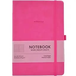 Зошит у твердій палітурці Genius А5 у лінію 96 аркушів рожевий (А5-7130L)
