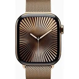 Смарт-годинник Apple Watch Series 10 GPS + Cellular 42mm Gold Titanium Case w. Gold Milanese Loop (MX083) - мініатюра 2