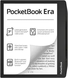 E-Ink Carta 1200, 1680x1264, 300 dpi, Wi-Fi, microSD, 16Гб, IPX8, 1700 мА* рік, підсвічування (PB700-U-16-WW)