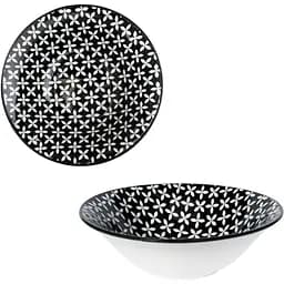 Салатник S&T Калимат 15 см черно-белый с узором (050-45-03)