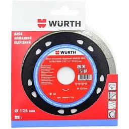 Диск відрізний Wurth Pro Ultra Thin алмазний 125х1.2х22.23 мм (1668411125)