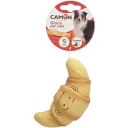Игрушка для собак Camon Круассан с ватой и пищалкой 12 см