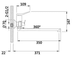 Змішувач для ванни Qtap Presto з душовим гарнітуром Graphite QTPRE2601GRP45583 - мініатюра 8