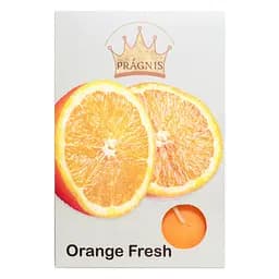 Свічки Pragnis чайні, 10х8х1,5 см, 6 шт, помаранчеві (TL6-CHP)