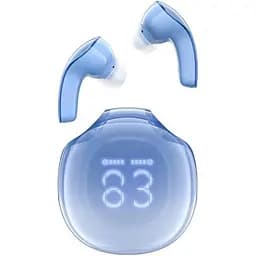 Наушники беспроводные Acefast T9 Crystal (Air) color bluetooth earbuds голубые
